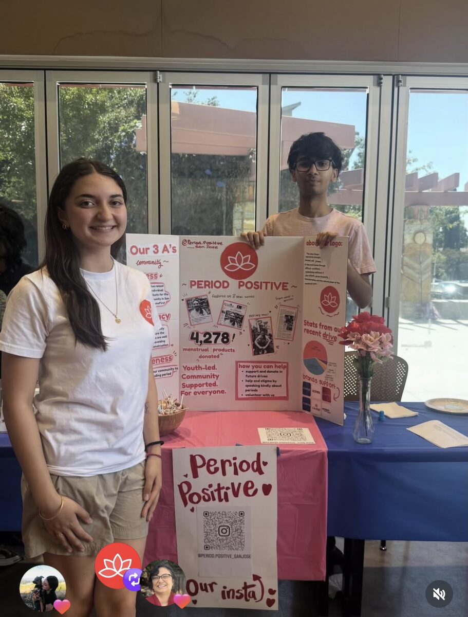 Period Positive team with logo and posters